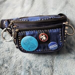 DIY Blue Plaid Punk Fannypack